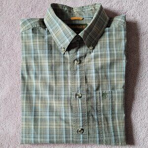 Timberland Men's Plaid Cotton Long Sleeve Button Down Shirt Size M